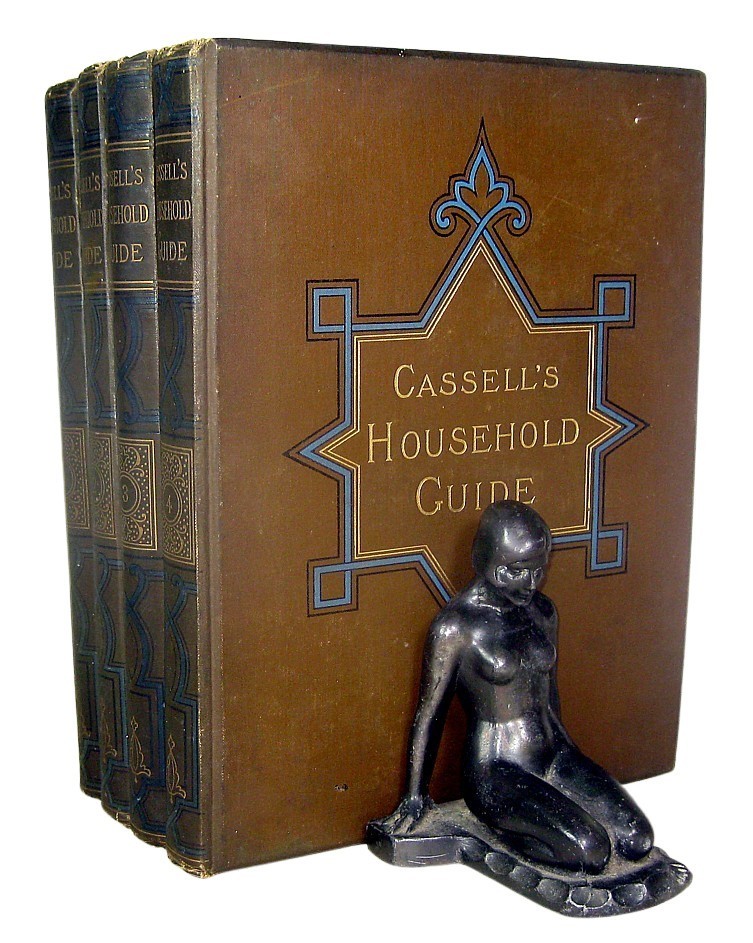 1880 Antique Cookbook Set Victorian House Home Guide Pastry Confectionery Crafts