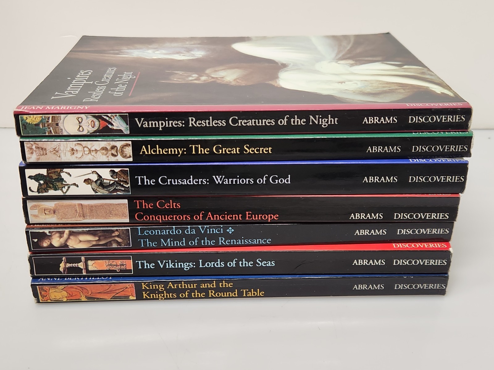 Mixed Lot 7 Abrams Discoveries SC Books Vampires Alchemy Crusaders Celts Vikings