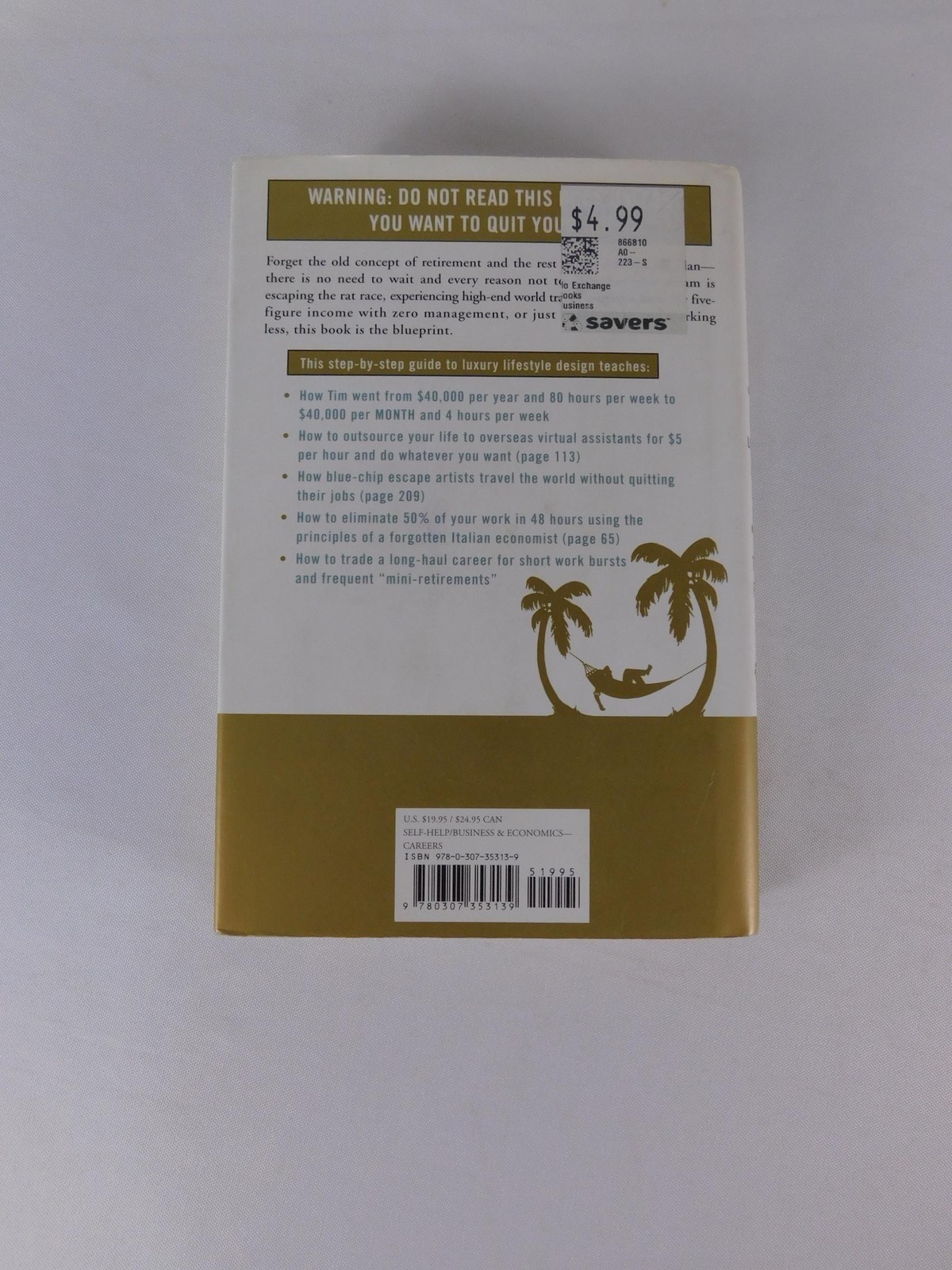 The 4-Hour Workweek Timothy Ferriss Crown White HC Dust Jacket Business
