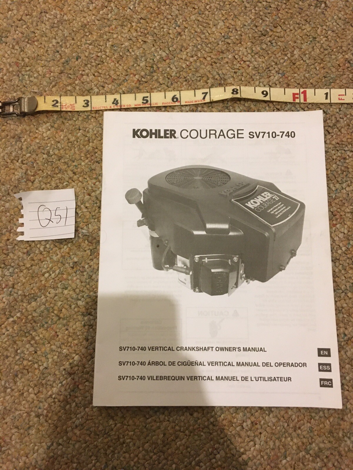 Kohler Courage SV710-740 Engine Operator’s Manual – 47 Pages