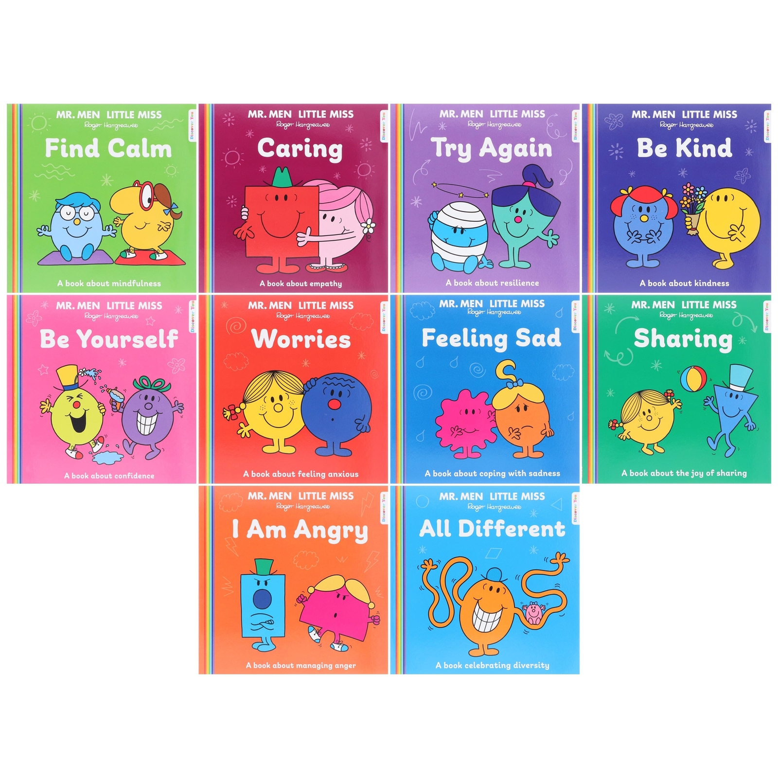 Mr. Men and Little Miss Discover You Series 10 Books Set – Ages 3+ – Paperback