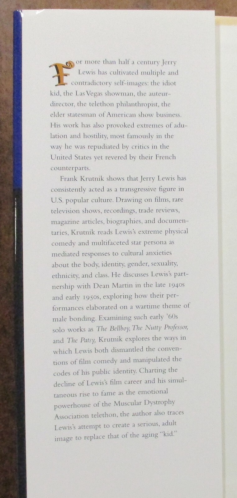 „Inventing Jerry Lewis“ Hardcover Book (2000) Frank Krutnik – First Edition