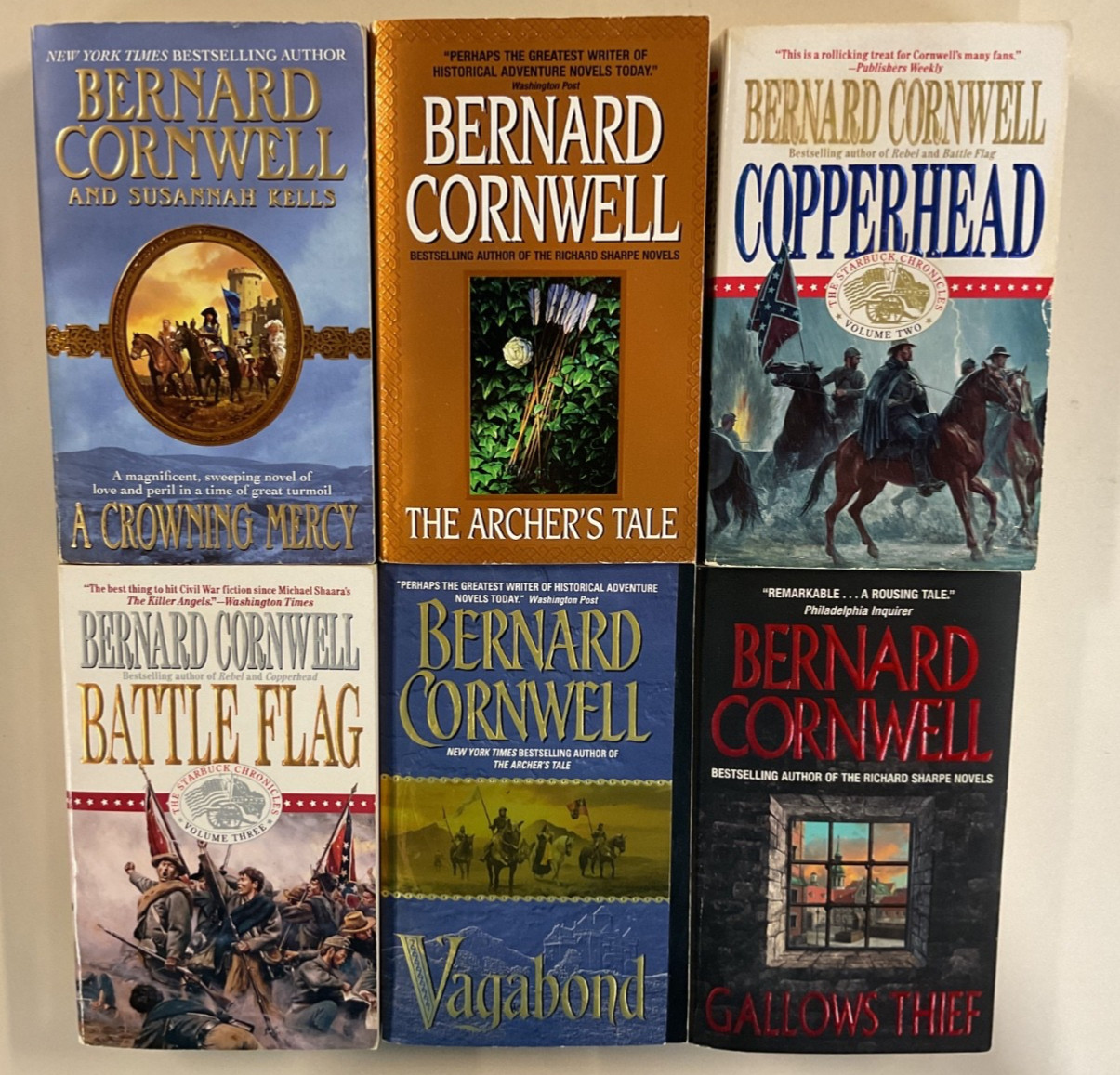 Bernard Cornwell PB lot of 14 A Crowning Mercy Battle Flag Gallows Thief Triumph
