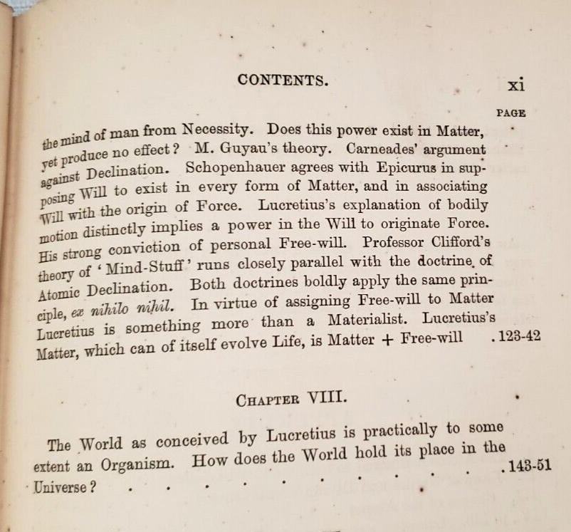 1872 Masson LUCRETIUS‘ ATOMIC THEORY & MODERN SCIENCE,Evolution,Atoms,Philosophy