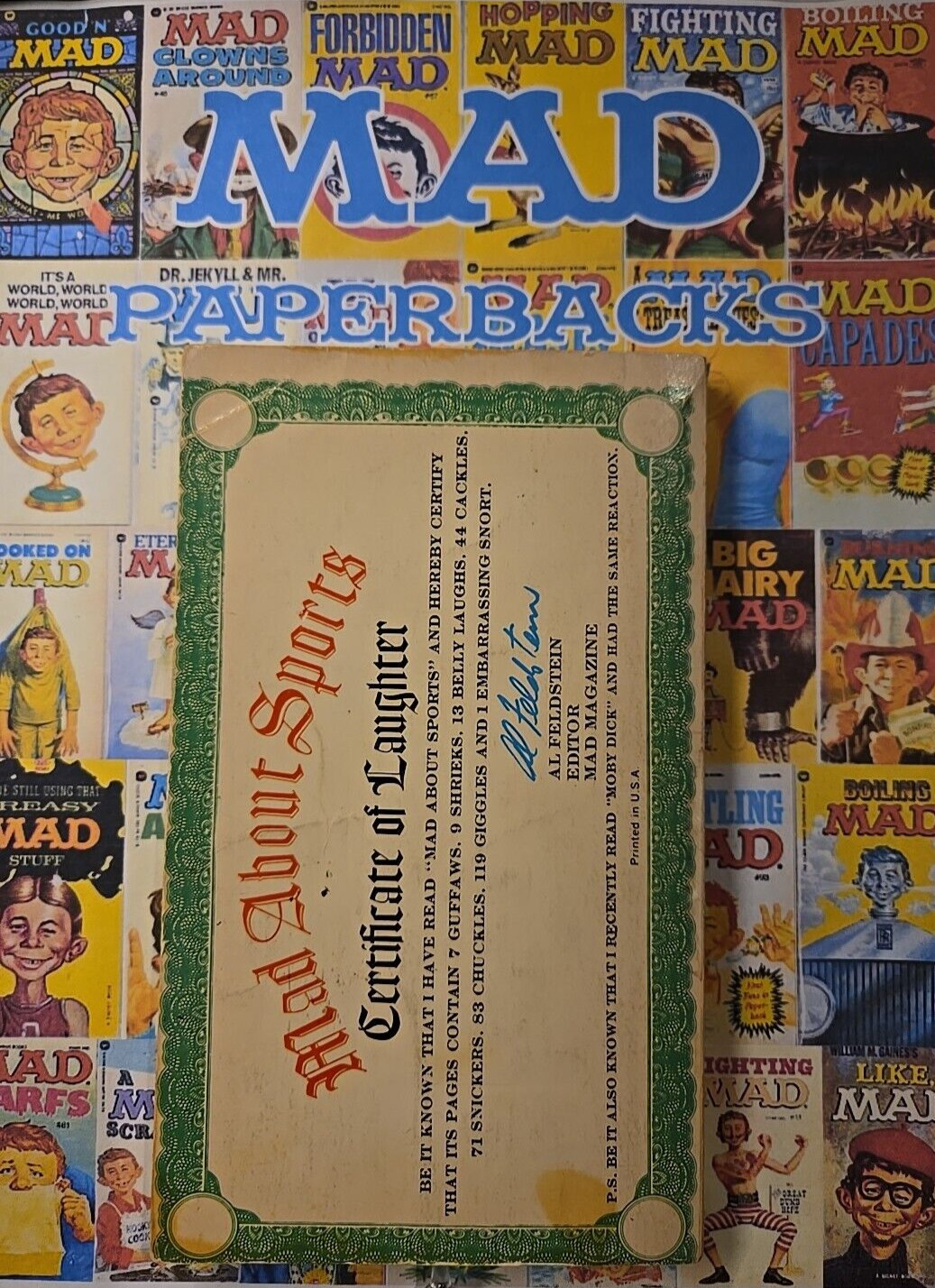 MAD Magazine Paperback Book: MAD ABOUT SPORTS 1977 Warner 9th Print GVG