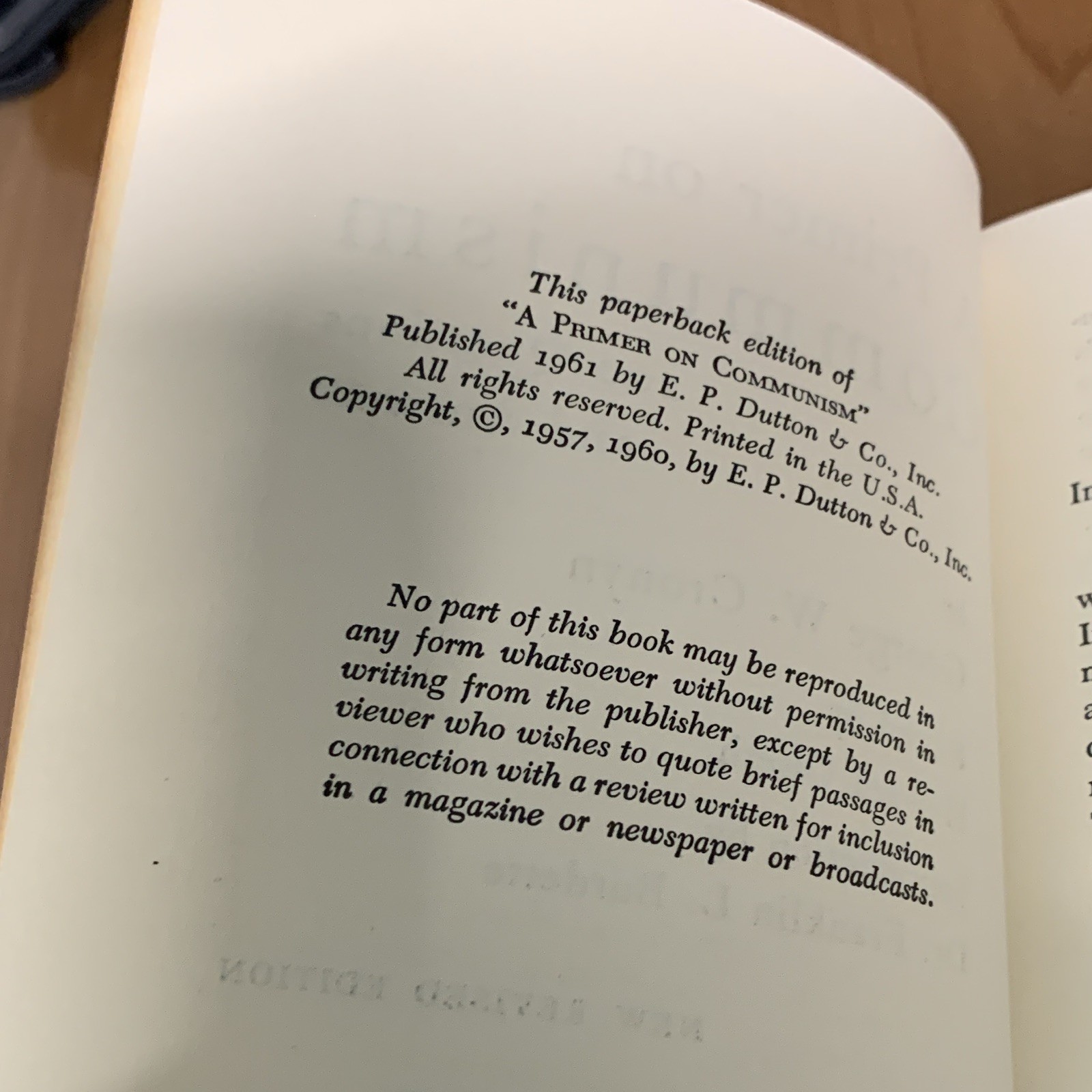 George W. Cronyn A Primer on Communism Revised Edition Paperback 1961 Dutton
