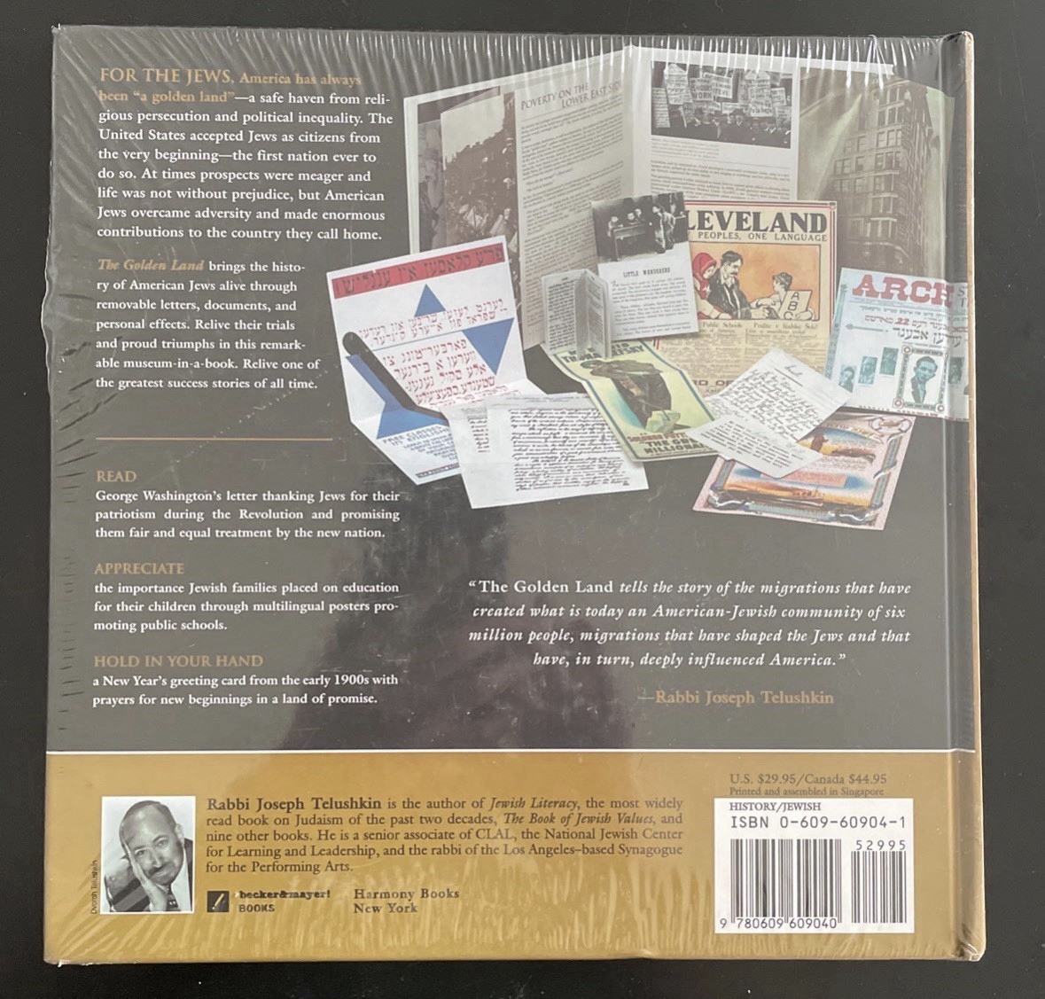 Joseph Telushkin The Golden Land: Jewish Migrations to America Hardcover 2002