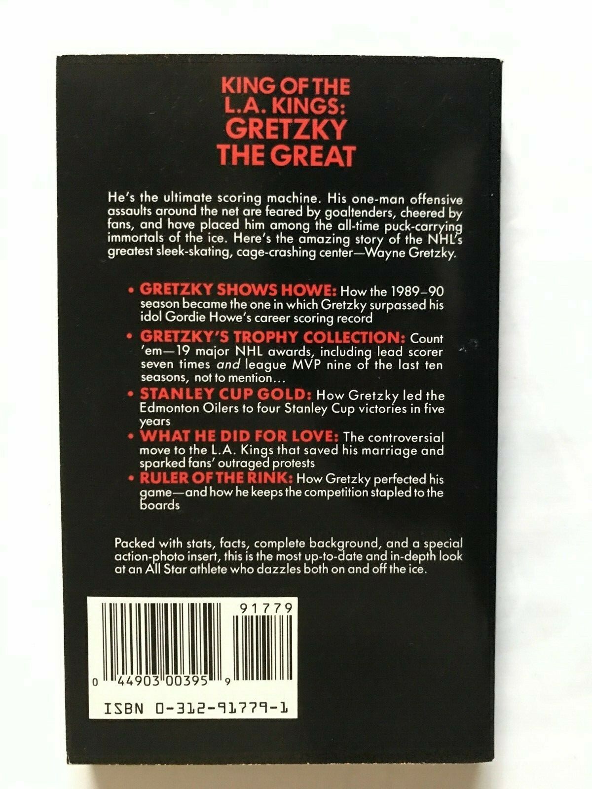 Wayne Gretzky by Stephen Hanks, Paperback, 172 Pages, Published by St. Martin’s