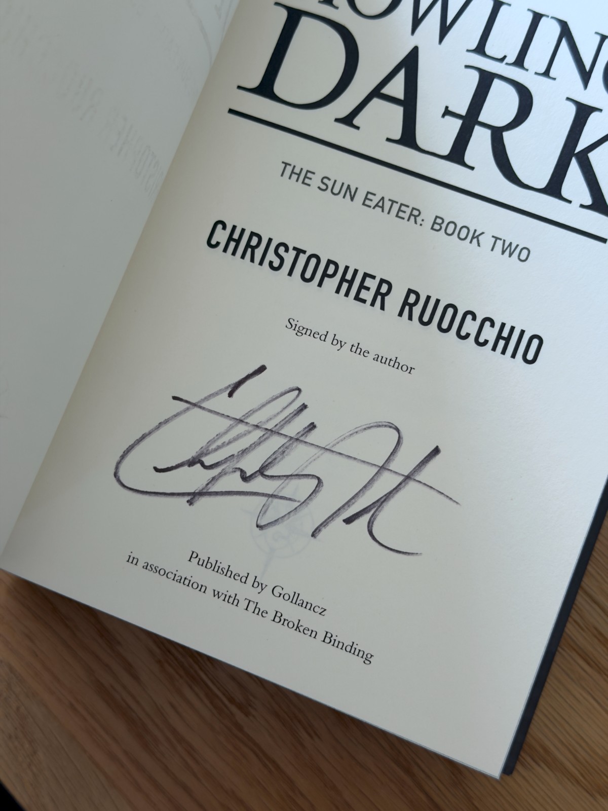 The Sun Eater Series SIGNED by Christopher Ruocchio Broken Binding Hardcovers