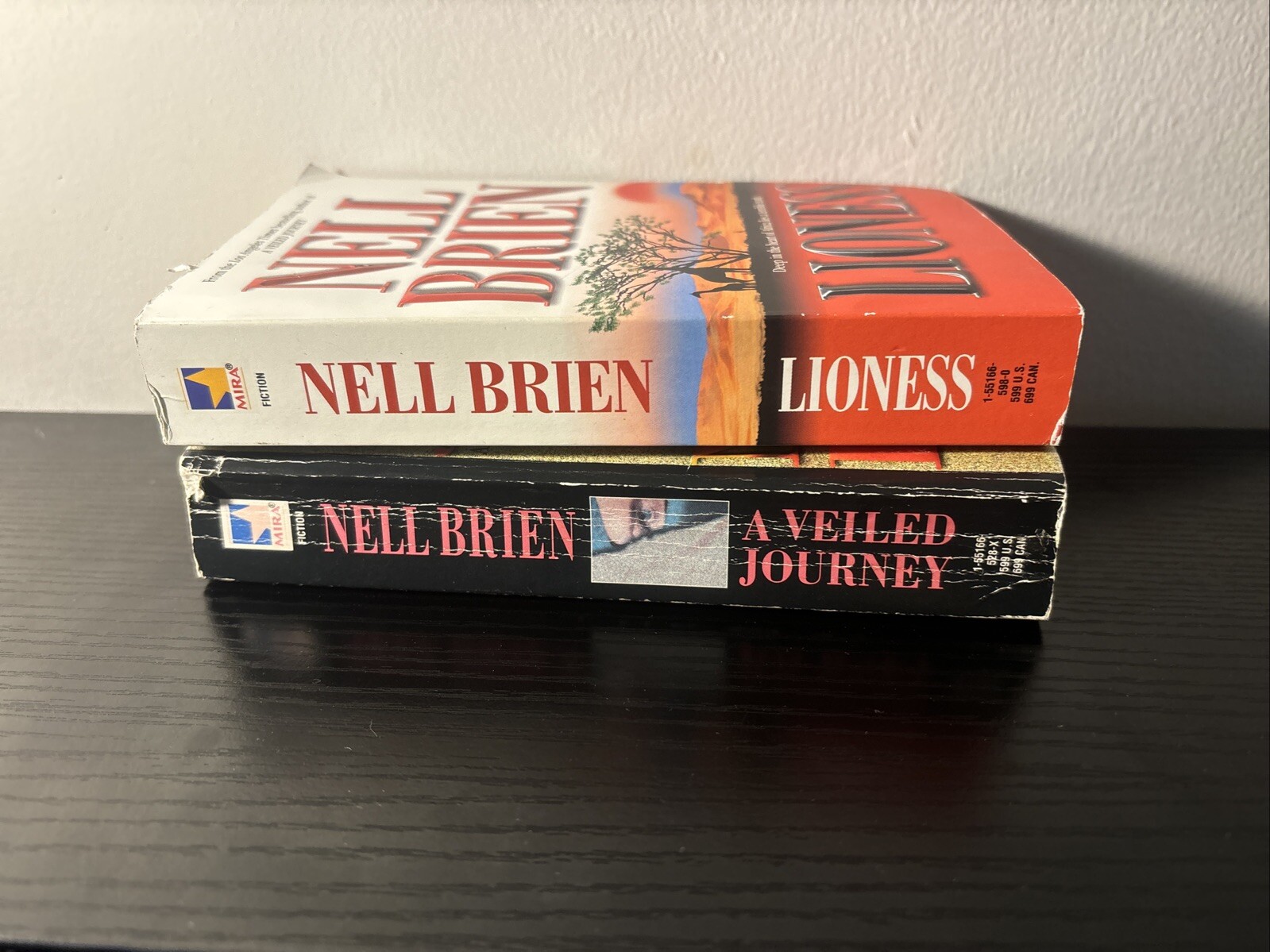 Veiled Journey + Lioness by Nell Brien Fiction Novel Bundle 1999 Romance 1990’s