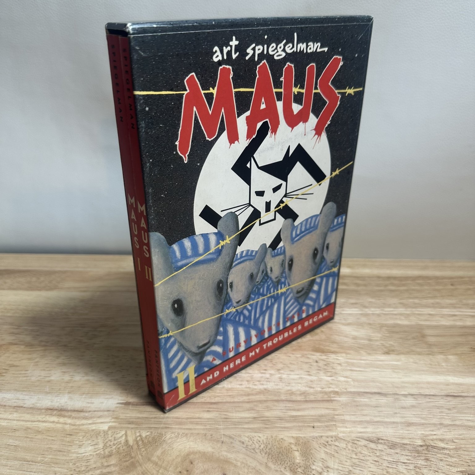 Maus I & II Art Spiegelman Graphic Novel Holocaust Memoir Pantheon Box Set