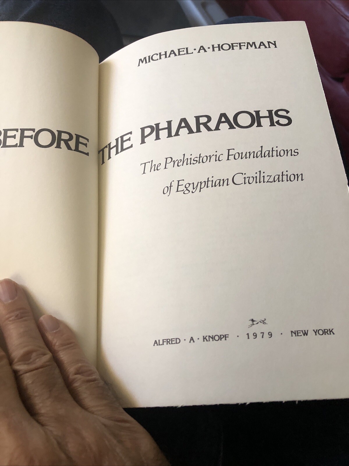 Egypt Before the Pharaohs by Michael A. Hoffman (1979, Hardcover) DJ