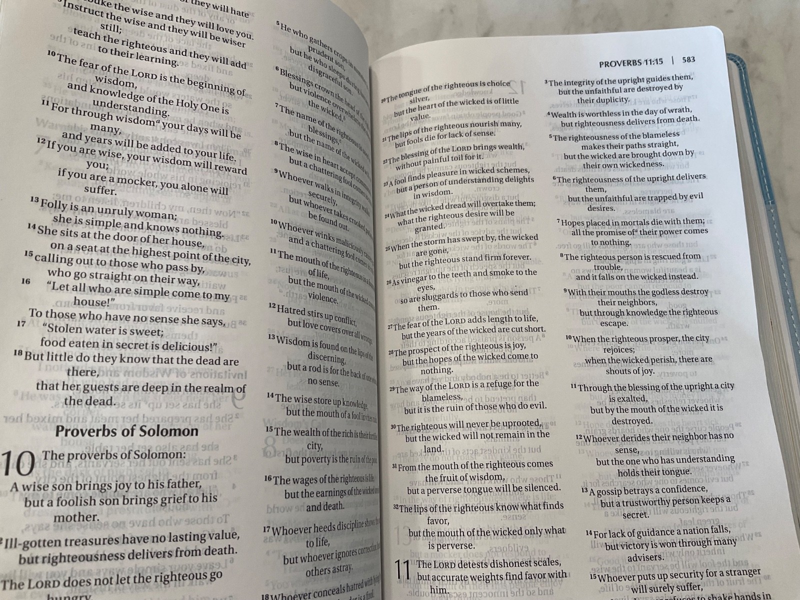 NIV Baby Keepsake Bible 2011 Blue Leather-Soft
