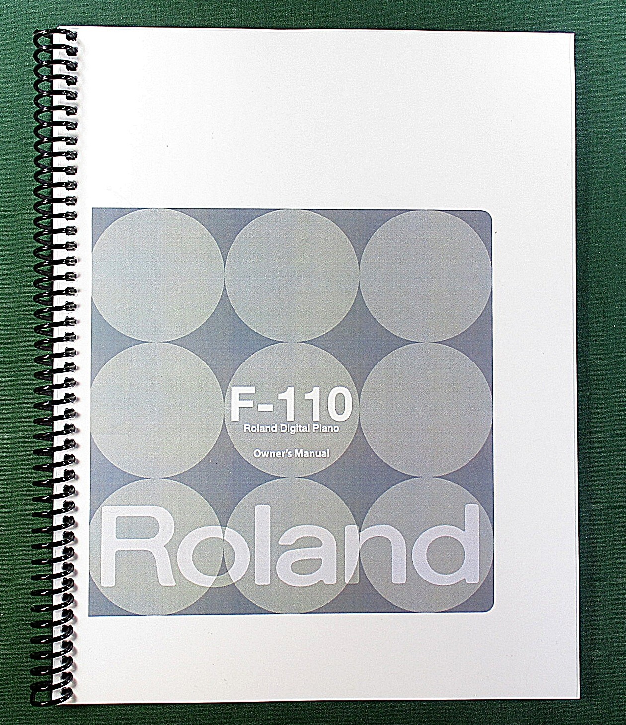 Roland F-110 Owner’s Instruction Manual: 84 Pages & Protective Covers!