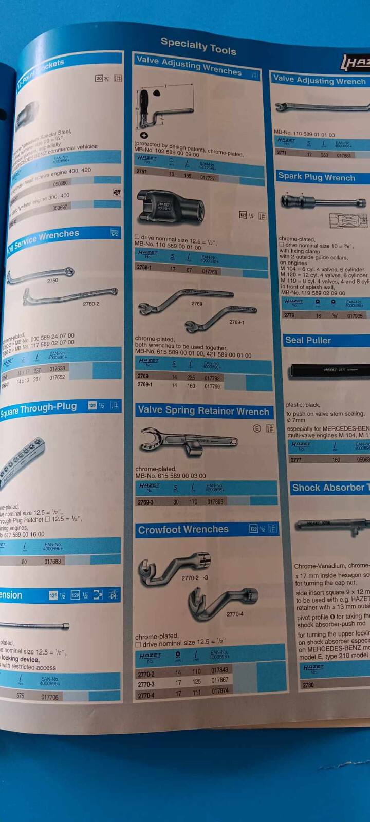 Hazet 2002 Special Service Tool Catalog 138 pages