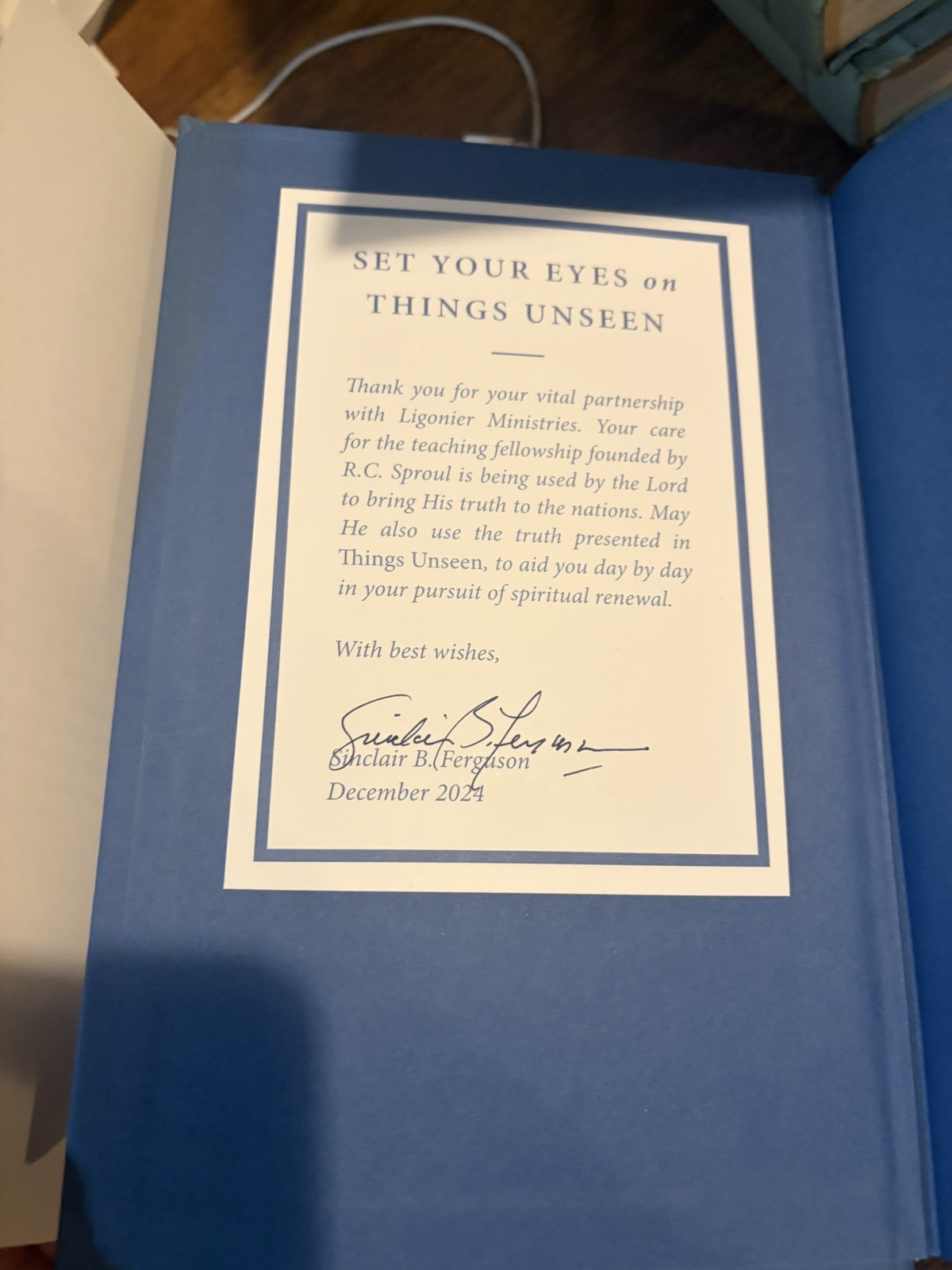 Things Unseen Sinclair B Ferguson Hardcover Devotional Ligonier Partner Edition