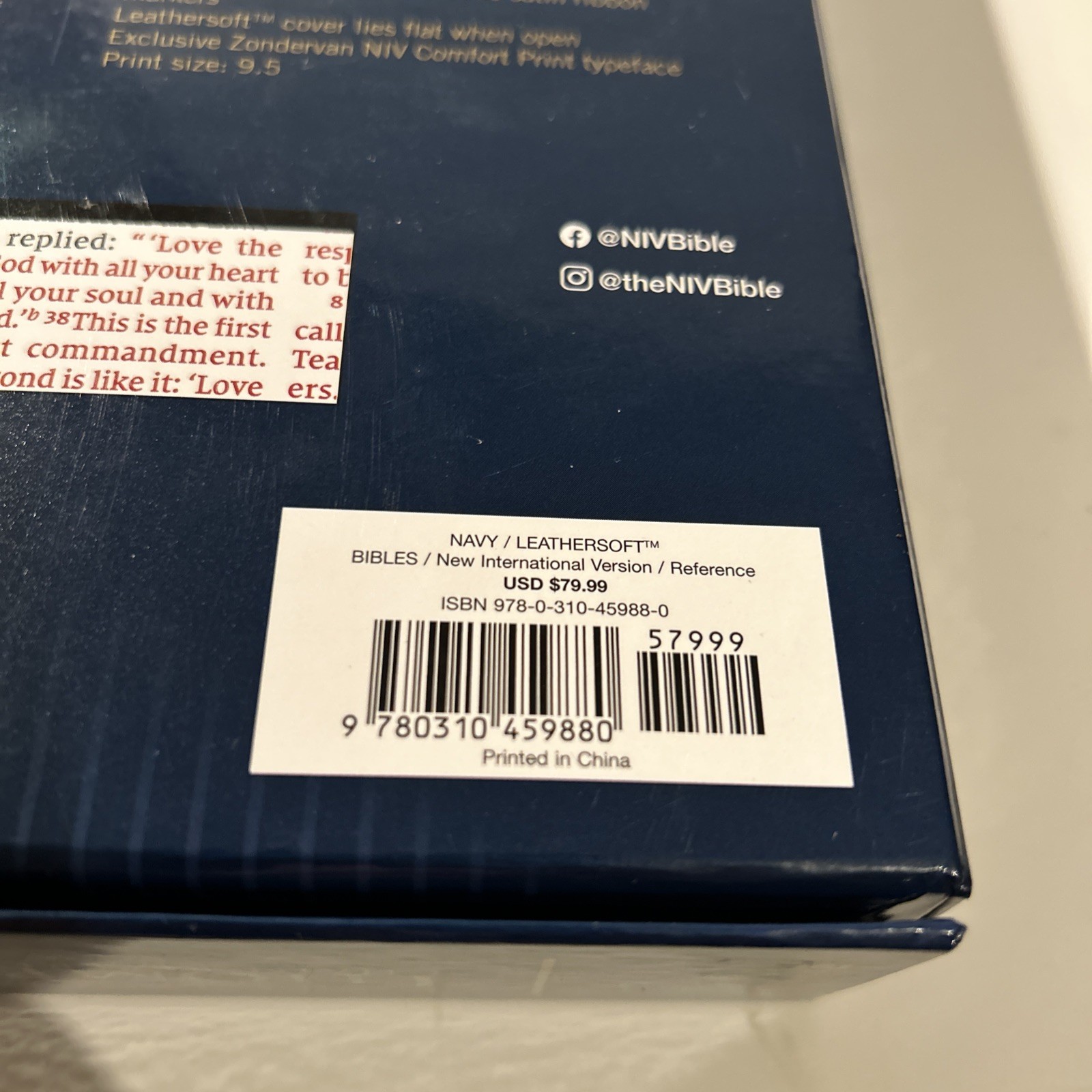 Niv, Thompson Chain-Reference Bible Revised & Updated, Comfort Print Leathersoft