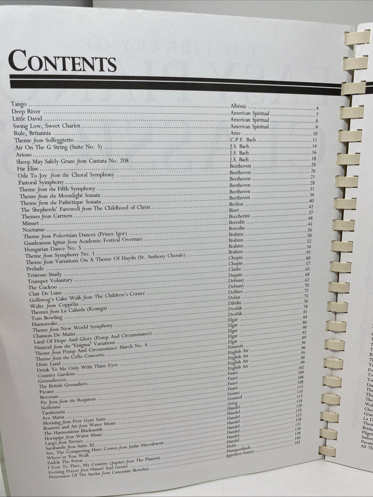 Library of Easy Piano Classics by Amsco – Plastic Comb Binding – Clean Pages