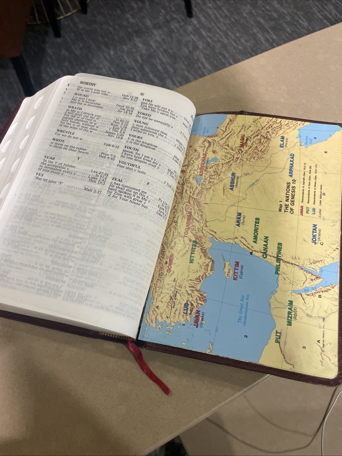 Holy Bible NKJV Giant Print Concordance Red Letter 1992 Thomas Nelson Leather
