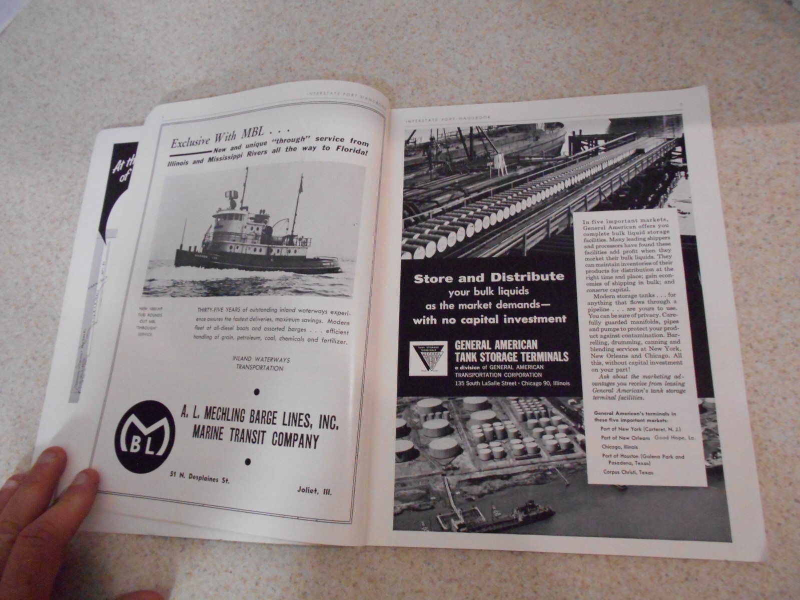 Interstate Port Handbook 1956 22nd edition Inland Marine Industry 116 Pages