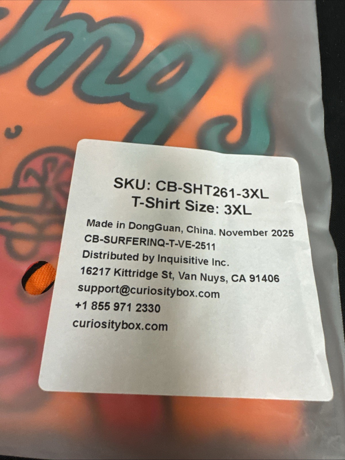The Curiosity Box New From Vsauce 3XL Shirt Size