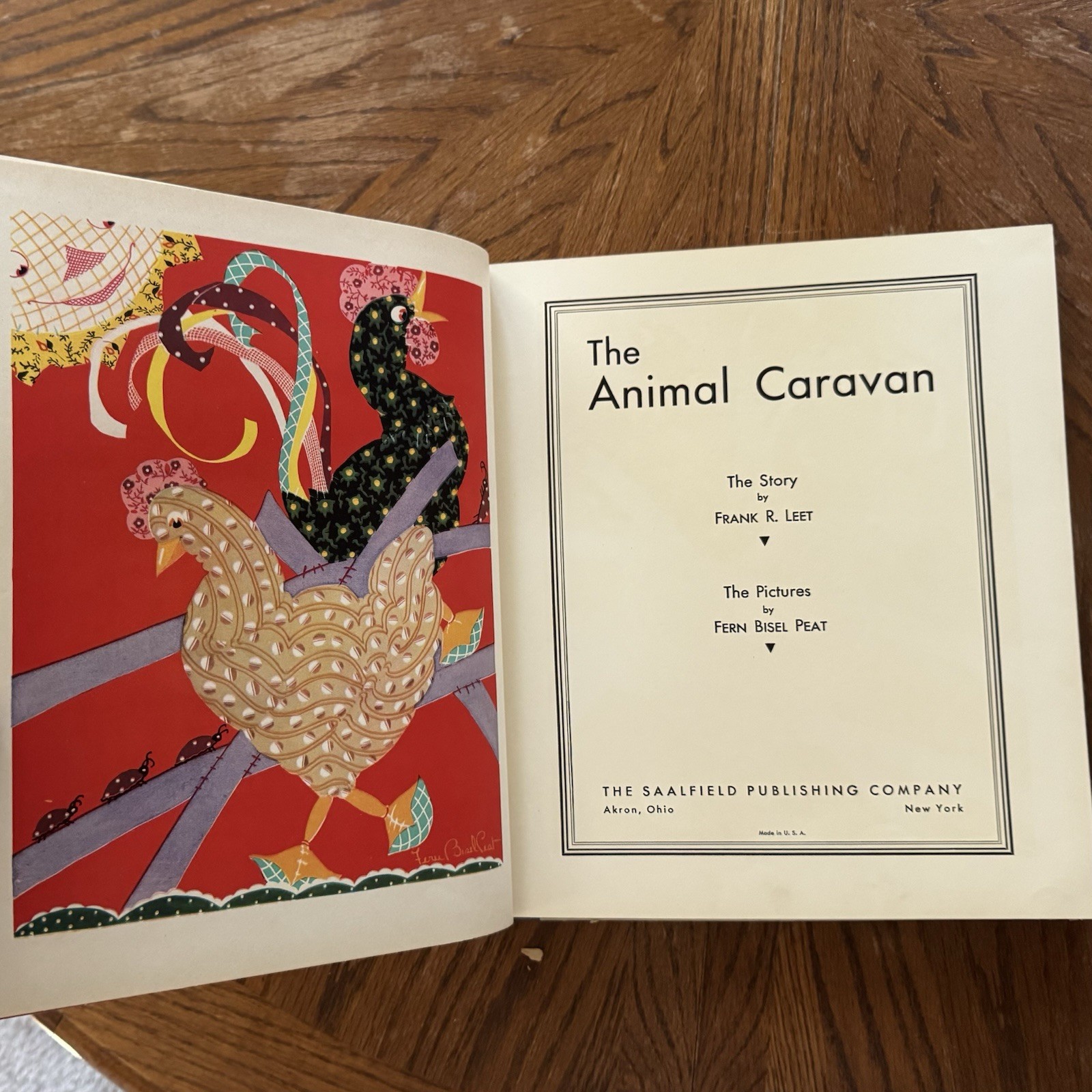 1930 The Animal Caravan Hardcover Children’s Reader Vintage Illustrated Book