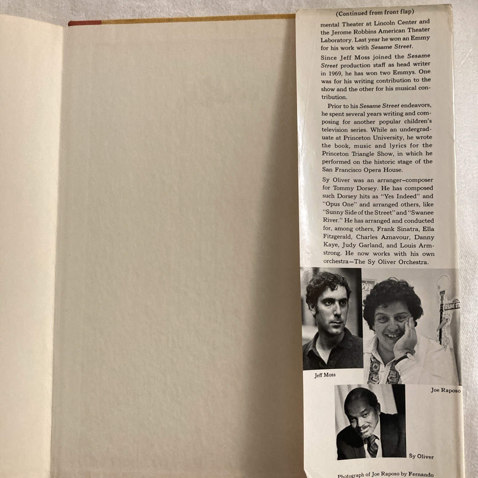 The Sesame Street Song Book Raposo and Moss 1971, Damaged Book Jacket 1st Print