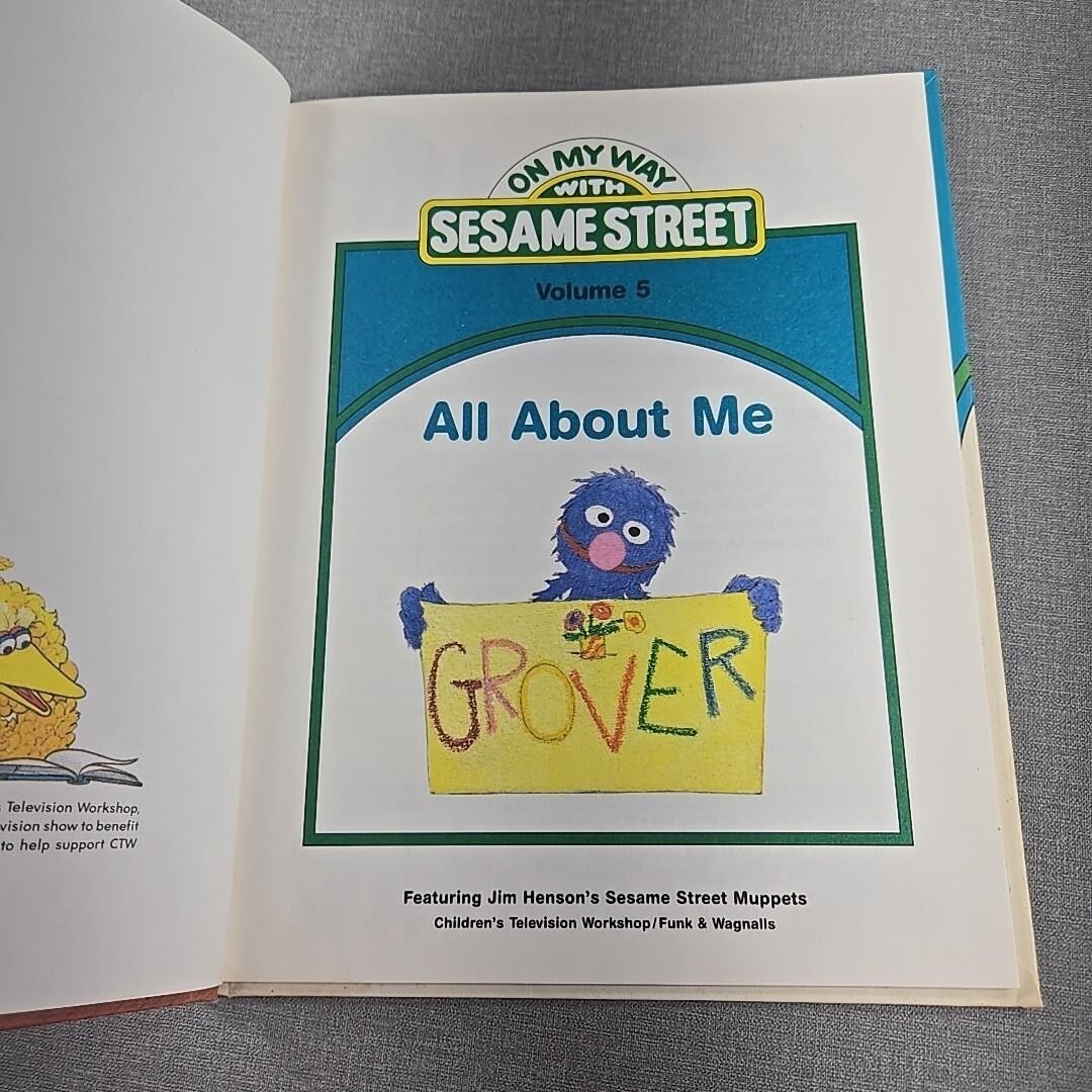 On My Way with Sesame Street Vol 5 All About Me 1989 Hardcover Childrens Book