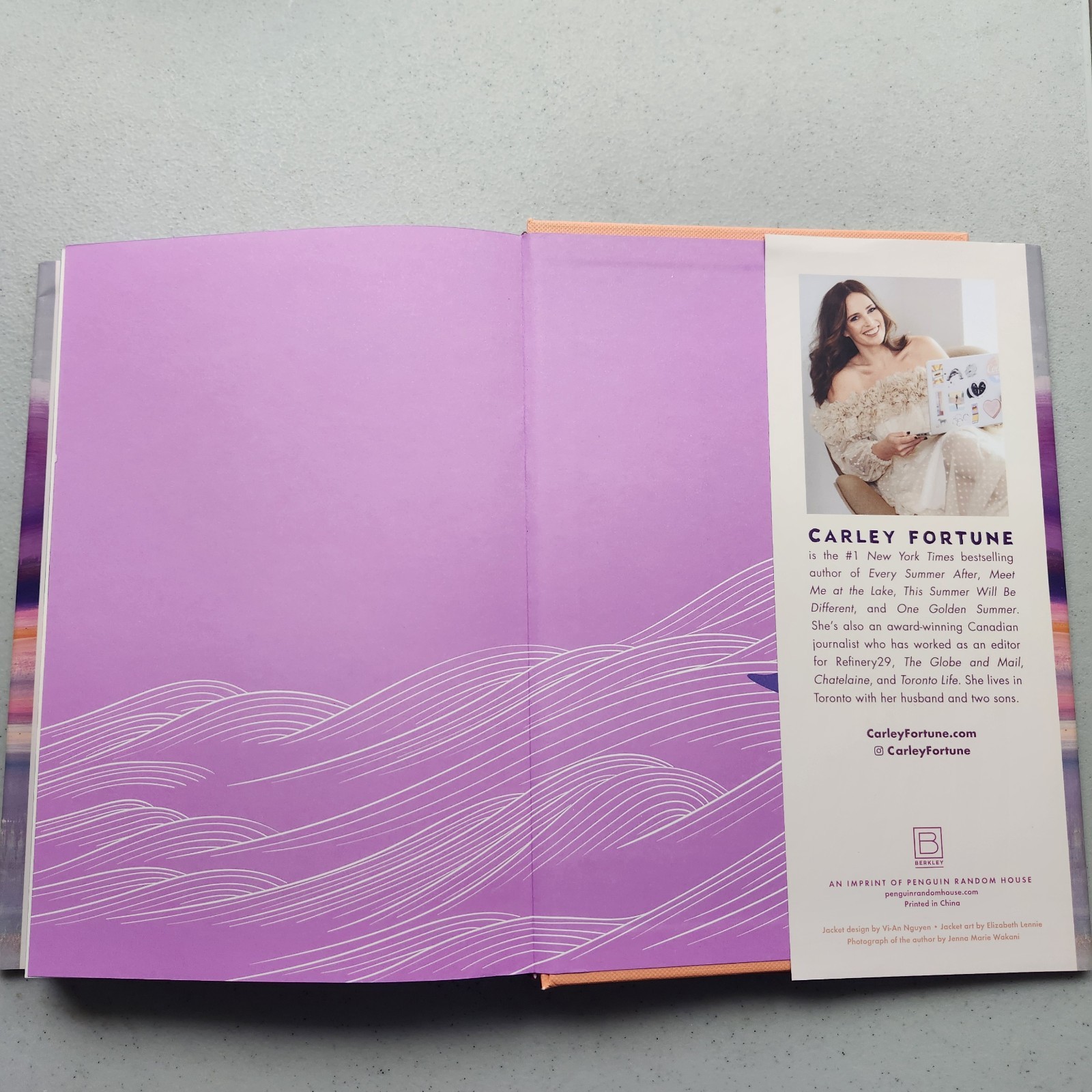 Our Perfect Storm by Carley Fortune. Hardcover. Contains Unique Printing Error.