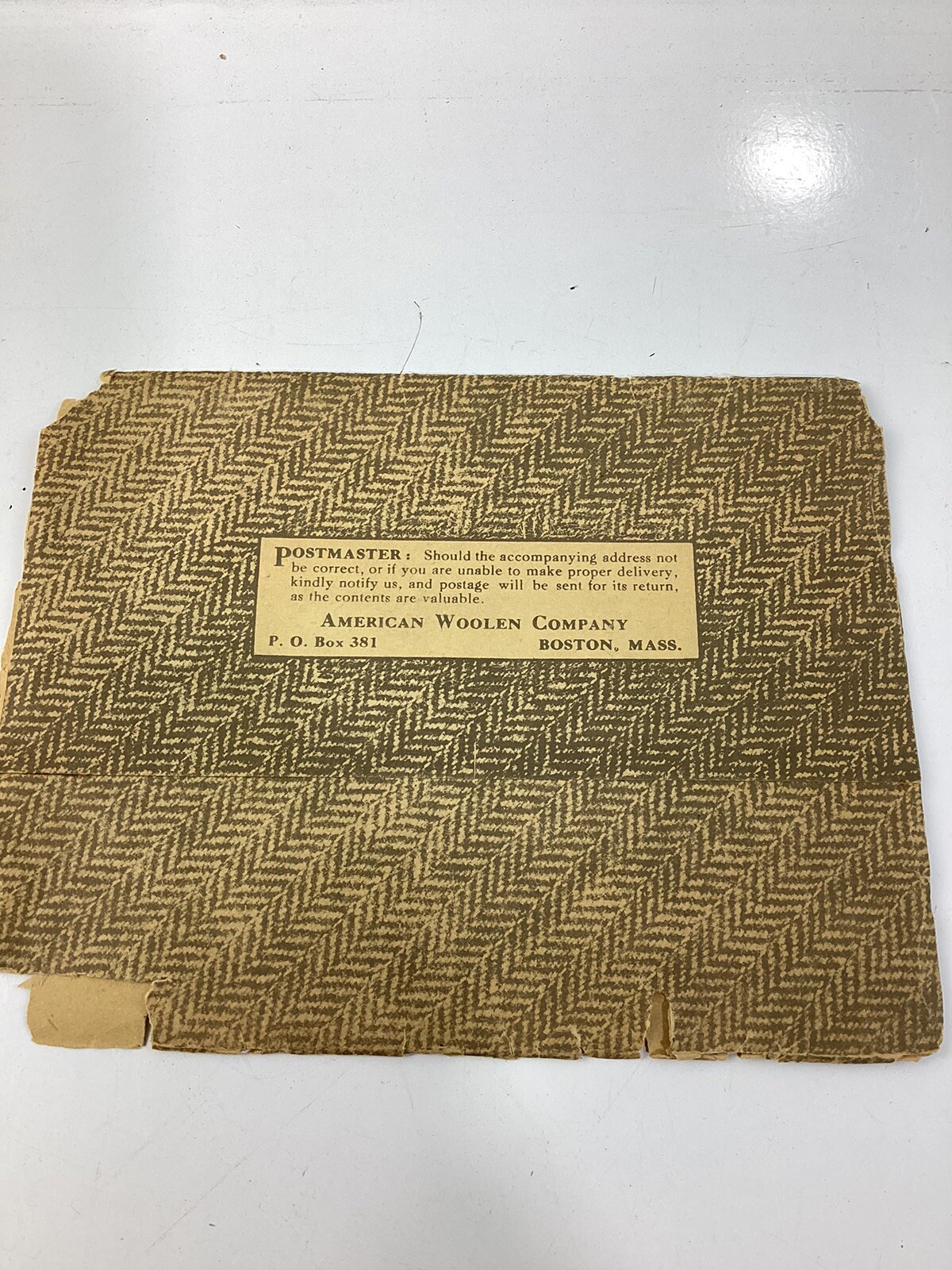 From Wool to Cloth American Woolen Co. William M. Wood PB w/ Original Envelope