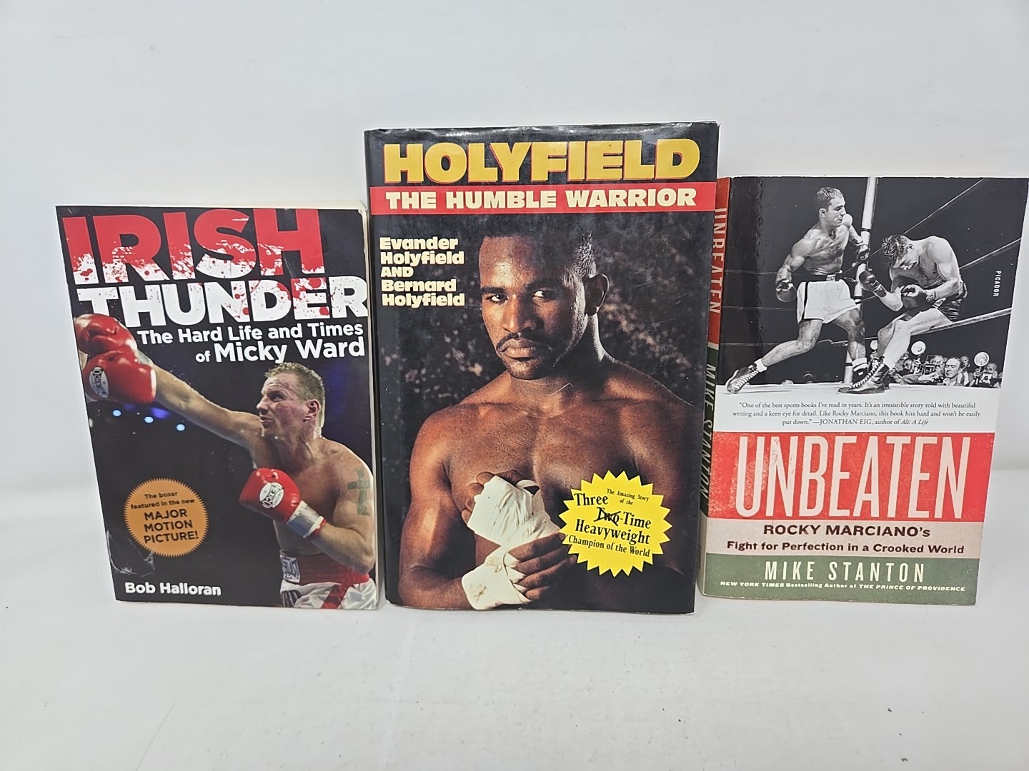 5 books BOXING HISTORY Biographies Marciano Holyfield Micky Ward Golden Age