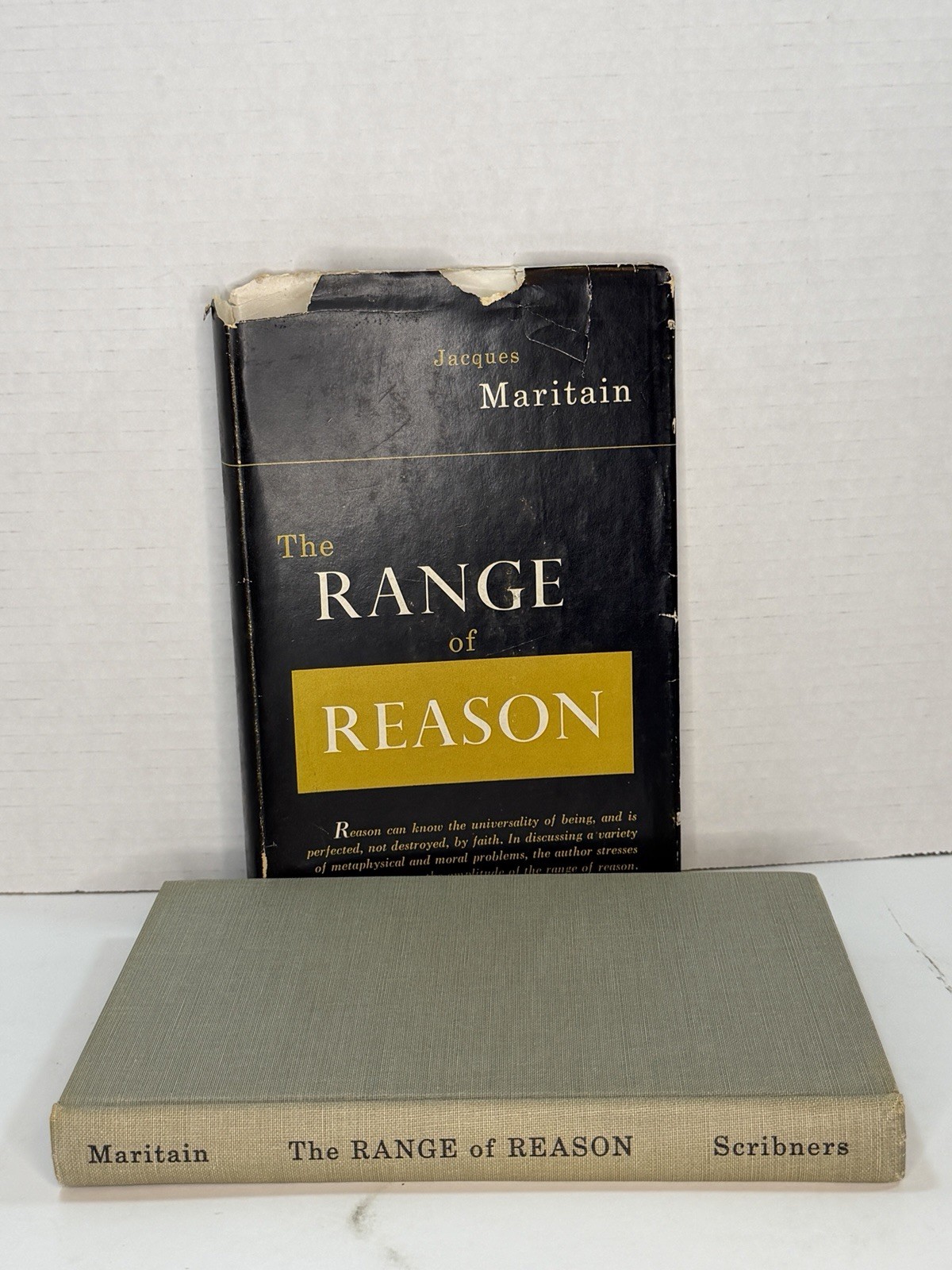 🧠 The Range of Reason: Jacques Maritain 1957 Scribner HC/DJ Philosophy Gem 📖