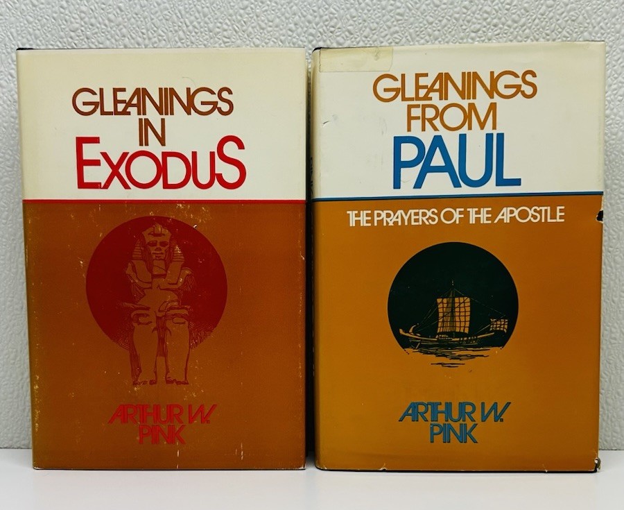 Lot of 2 Arthur W. Pink BIBLE COMMENTARY Books HC/DJ~Exodus~Gleanings From Paul