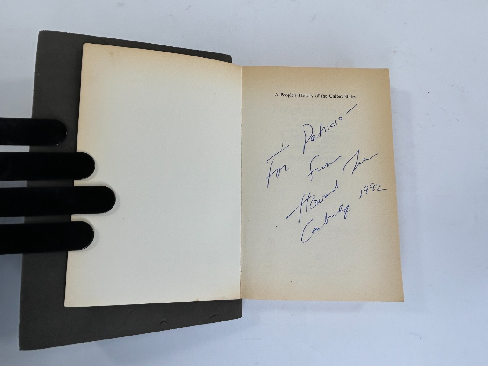 A People’s History of the United Sates by Howard Zinn – Signed & Inscribed
