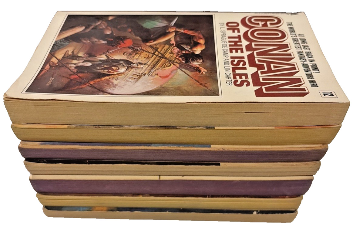 Conan Fantasy Paperback Lot 7 Lancer Ace DAW Robert E Howard Sword & Sorcery