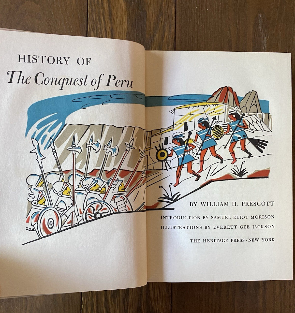 The Conquest of Peru 1957 William Prescott Heritage Press Harcover Slipcase