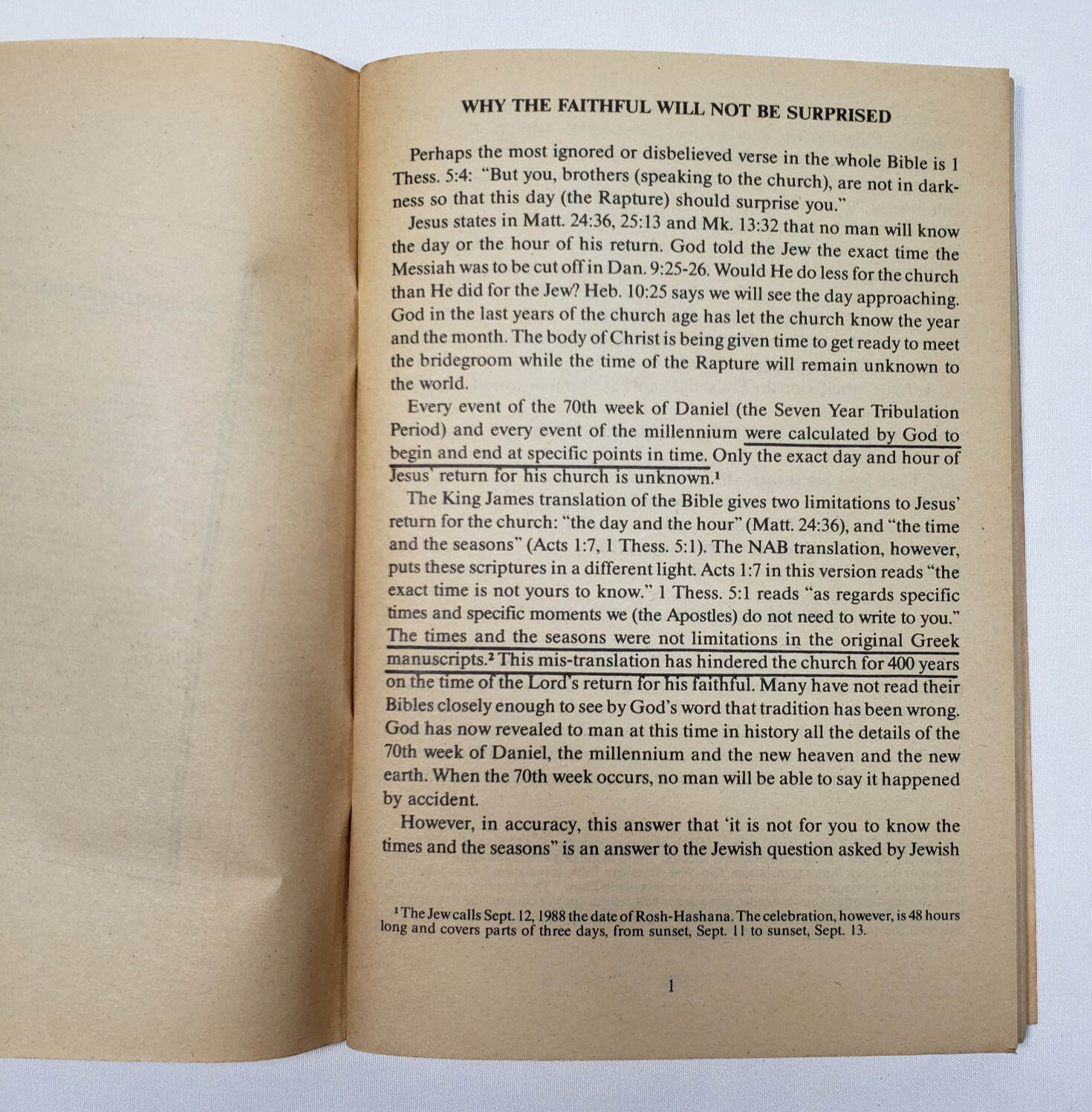 88 Reasons Why The Rapture Will Be In 1988 Borrowed Time Whisenant Rosh Hash Ana