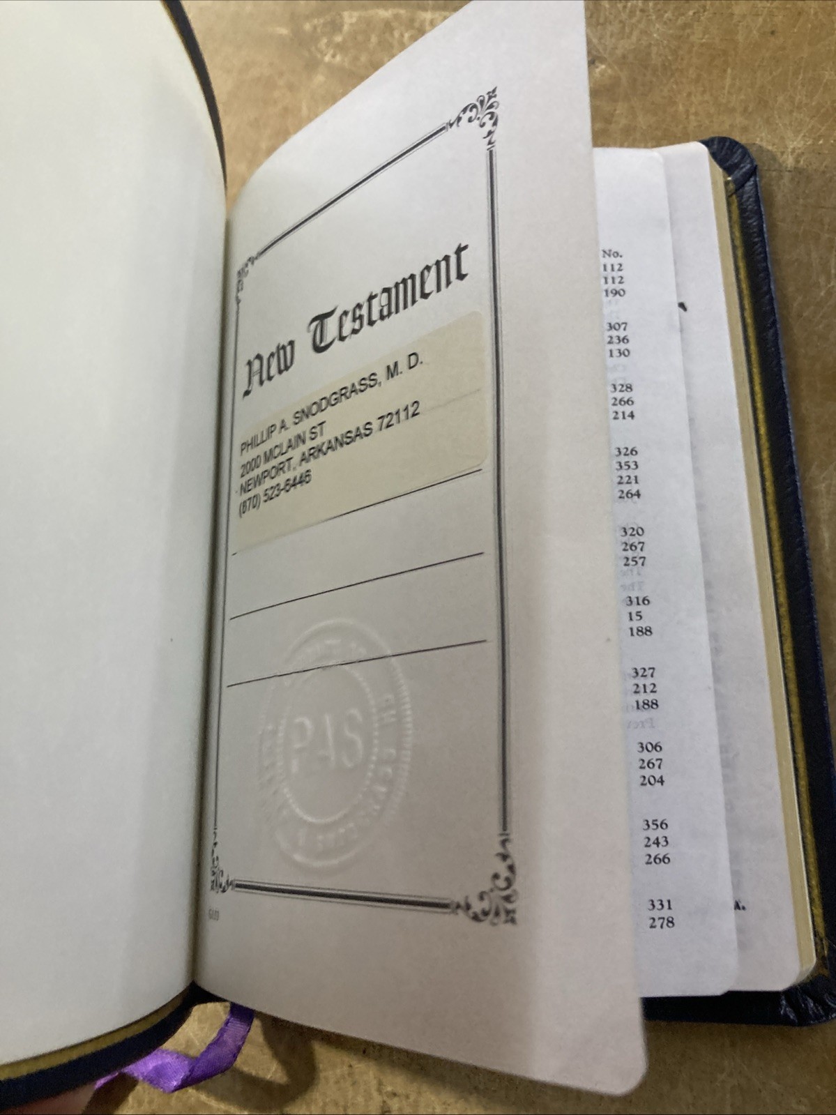 Vintage Compact Gideon KJV New Testament Psalms Bible T36 – Genuine Leather