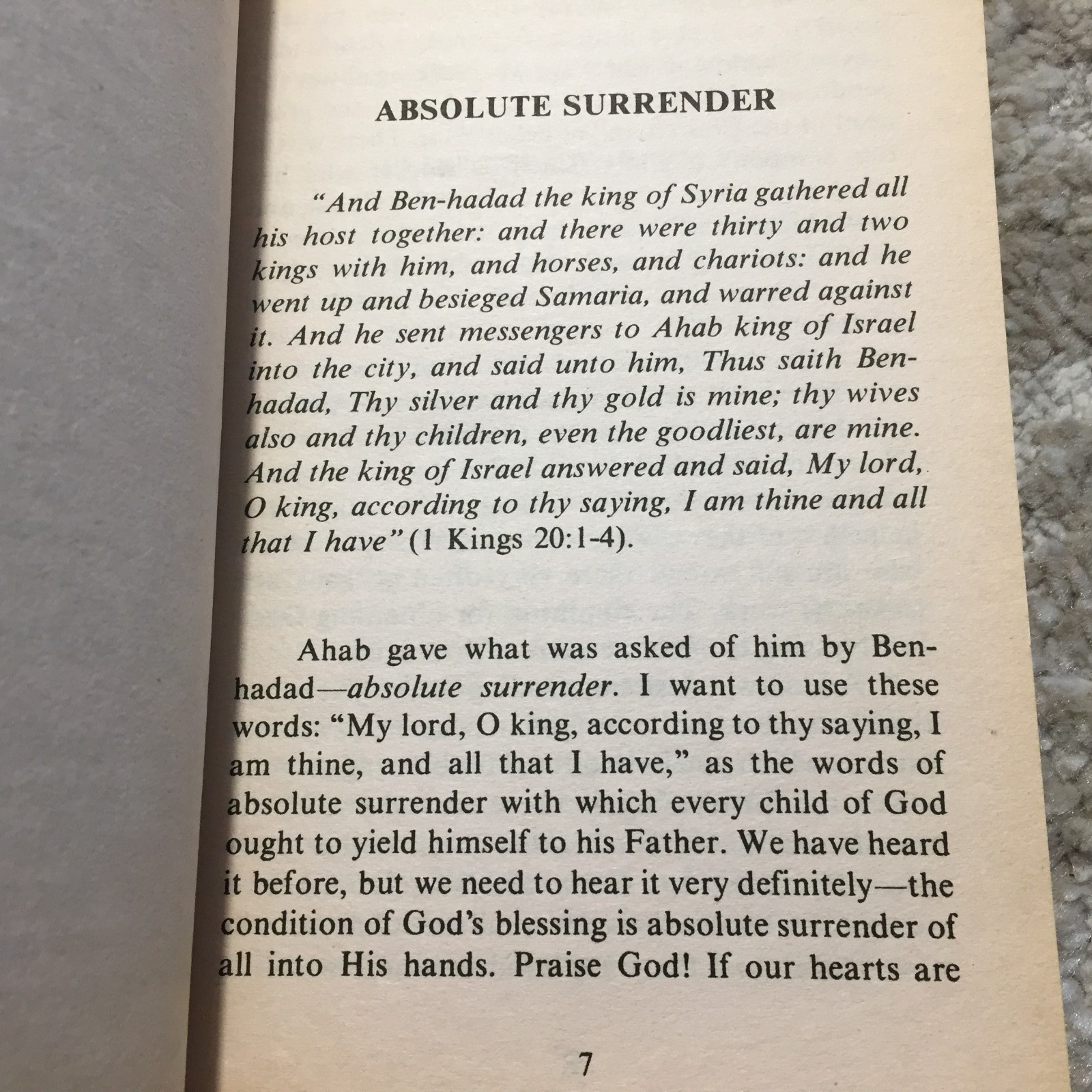 Absolute Surrender Andrew Murray 1982 Whitaker House Life In The Spirit Book