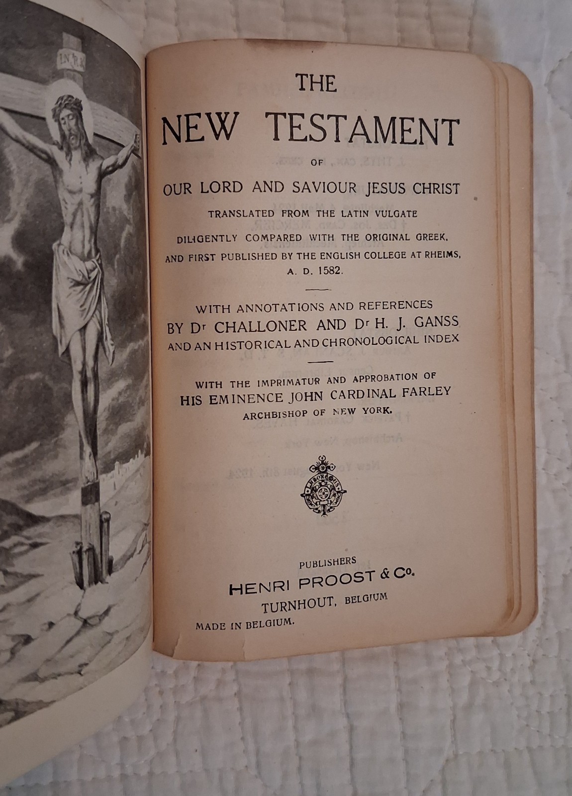 Antique Manual Of Devotions, 1933; Douay-Rheims New Testament, 1924; Pocket Size