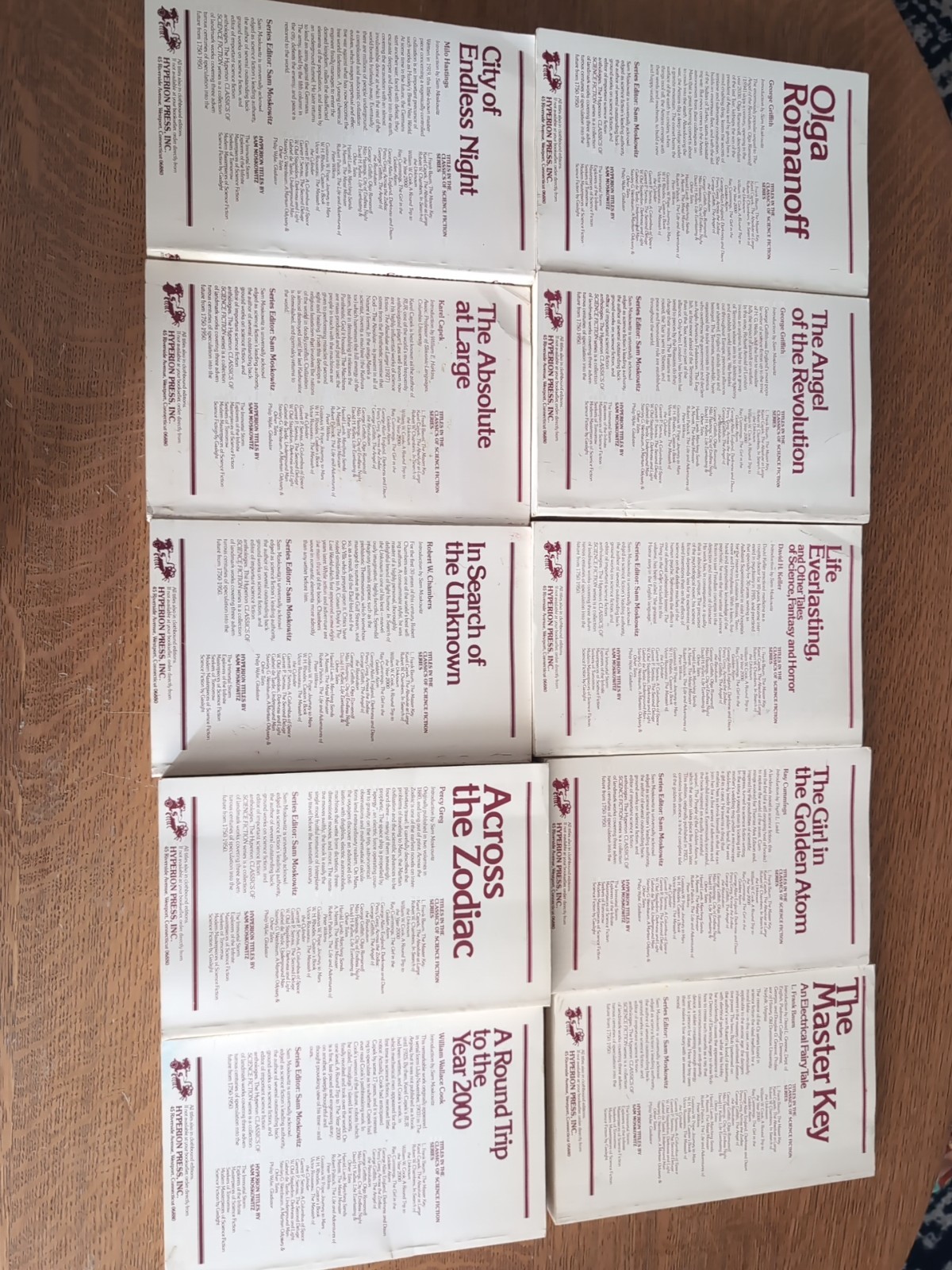 Classics Of Science Fiction Hyperion Press Paperback 10-Book Lot 1974