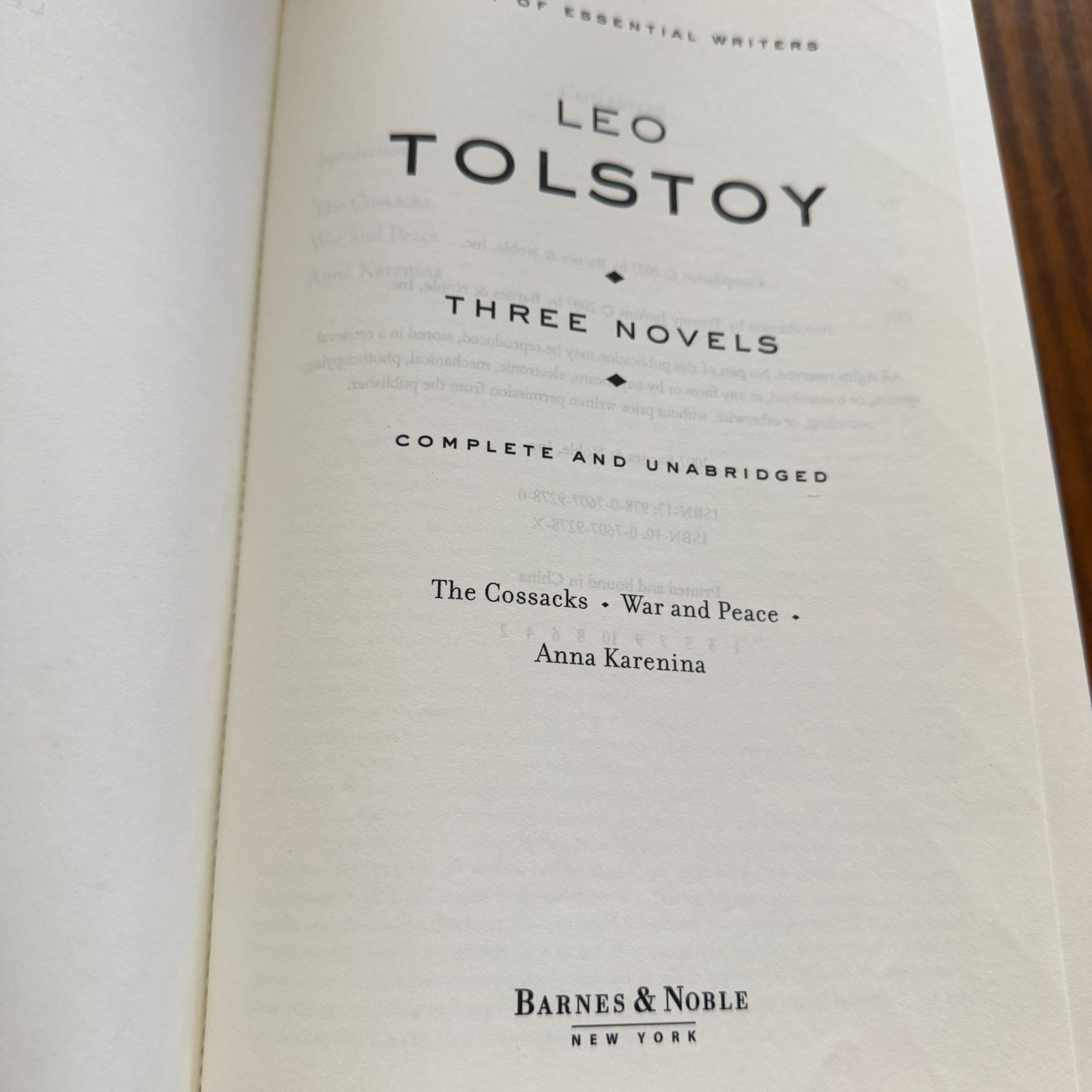 Leo Tolstoy Complete & Unabridged set of novels Barnes & Noble Anna Karenina