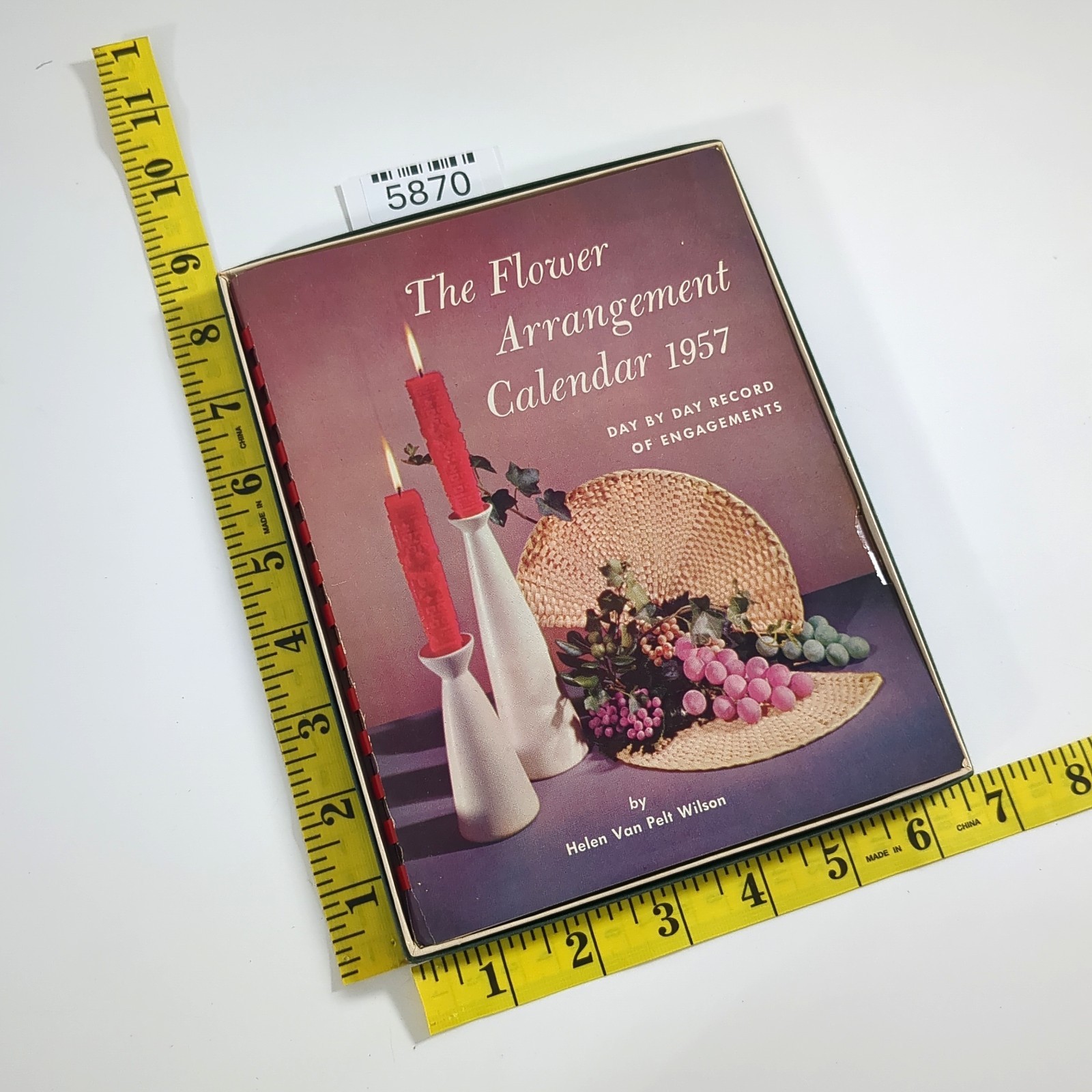 Flower Arrangement Calendar 1957 Floral Design Planner Box Helen Van Pelt Wilson