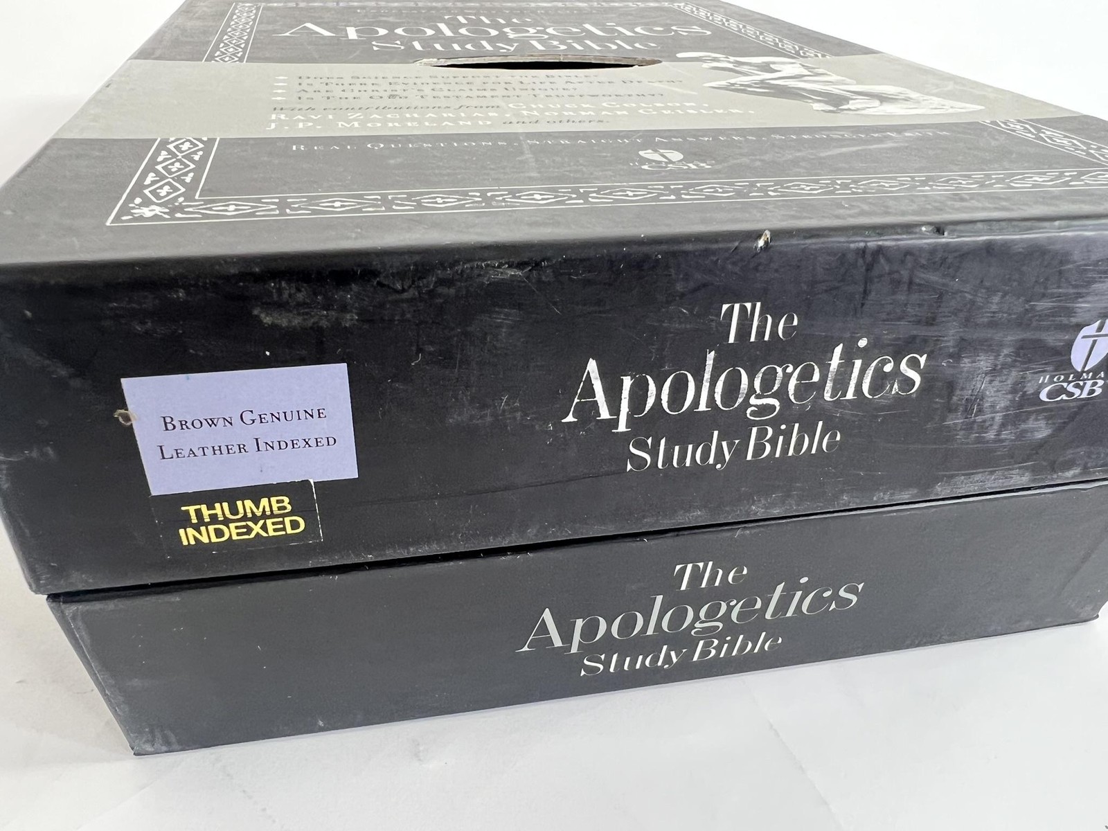 The Apologetics Study Bible Ted Cabal Holman CSB Brown Genuine Leather Indexed