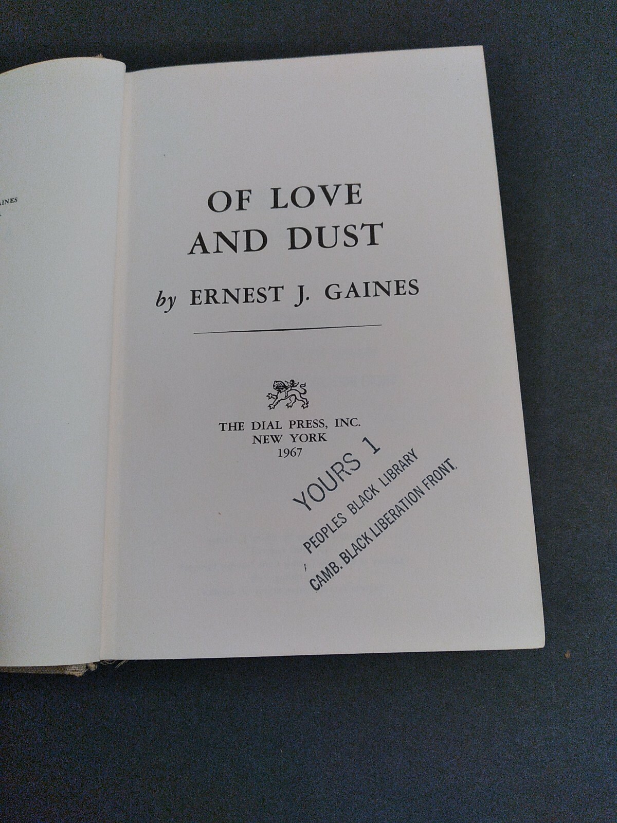 Ernest J. Gaines – Of Love and Dust & A Lesson Before Dying with cd