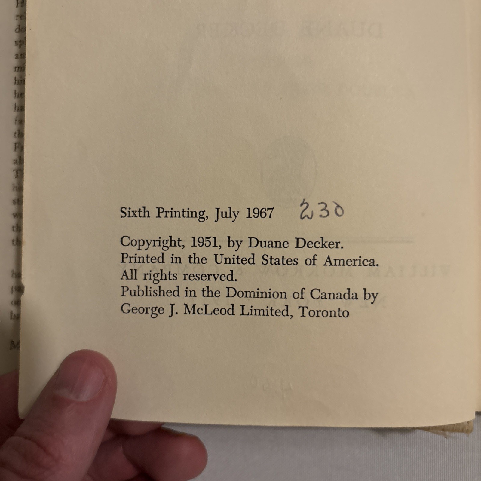 „Fast Man On A Pivot“ By Duane Decker Published By William Morrow (HC 1968) RARE