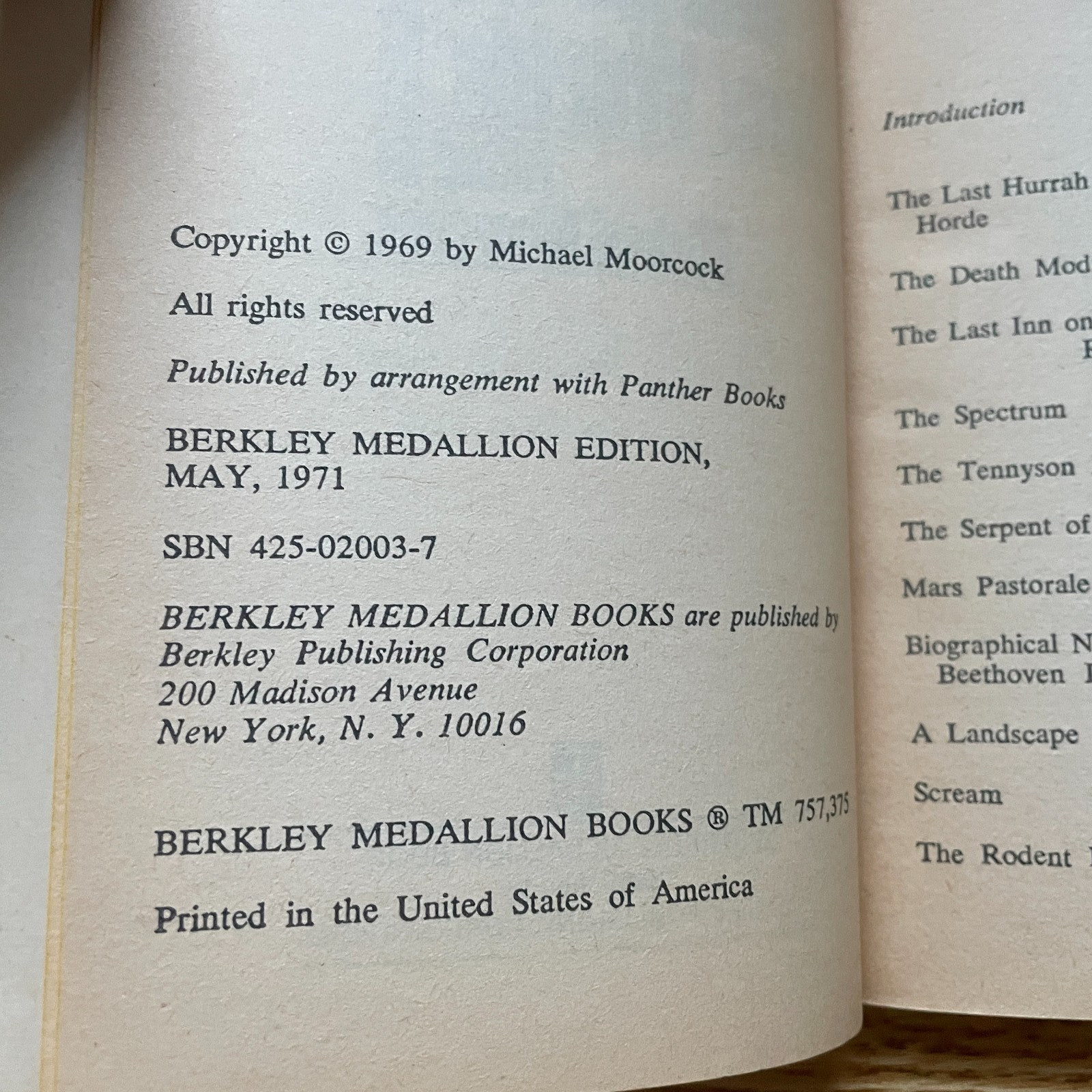 Best SF Stories From New Worlds 5 ~ Michael Moorcock Norman Spinrad Aldiss 1st *
