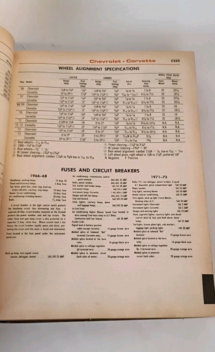 Chilton’s Auto Repair Manual Book; American Cars from 1966 to 1973