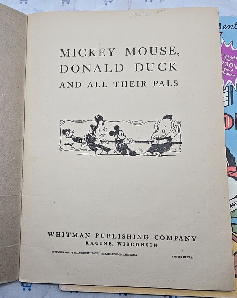 Walt Disney’s Mickey Mouse, Donald Duck & Pals | 1930s Vintage Children’s Book