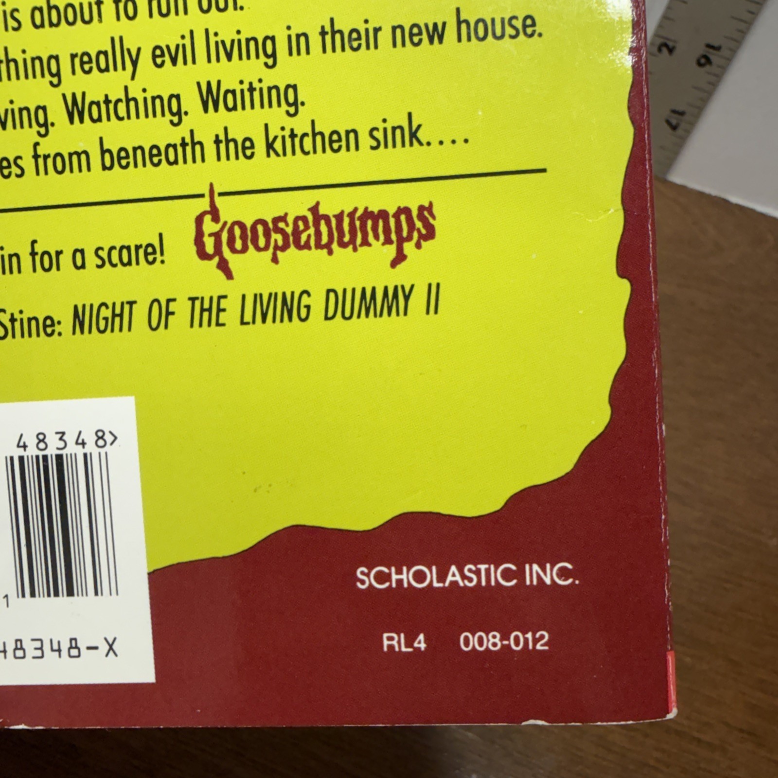 Goosebumps It Came From Beneath the Sink 1st Edition 1st Print 1995 RL Stine #30